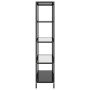 Tempered glass and black transparent shelf 100x36x168 cm by , Bookcases and shelves - Ref: Foro24-331638, Price: 145,36 €, Di...
