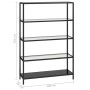 Regal aus gehärtetem transparentem Glas und Schwarz 100x36x168 cm von , Bücherregale und Regale - Ref: Foro24-331638, Preis: ...