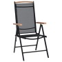 Faltbare Gartenstühle, 2 Stück, Aluminium und schwarzes Textilene von , Gartenstühle - Ref: Foro24-41732, Preis: 166,77 €, Ra...