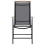 Folding garden chairs 2 units aluminum and black textilene by , Garden chairs - Ref: Foro24-41732, Price: 166,77 €, Discount: %