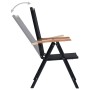 Folding garden chairs 2 units aluminum and black textilene by , Garden chairs - Ref: Foro24-41732, Price: 166,77 €, Discount: %