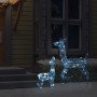 Family of Christmas reindeer in cold white acrylic with 160 LEDs by , Christmas lights - Ref: Foro24-329790, Price: 115,81 €,...