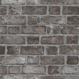 Homestyle Papel pintado Brick Wall negro y gris