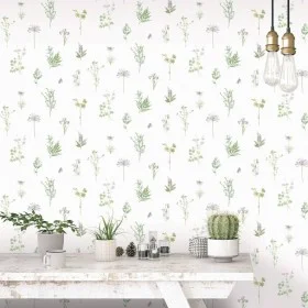 Immergrüne Tapete Kräuter und Blumen weiß von Noordwand, Bemaltes Papier - Ref: Foro24-434278, Preis: 31,96 €, Rabatt: %