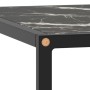 Black coffee table with black marble glass 80x80x35 cm by , Coffee table - Ref: Foro24-322878, Price: 81,74 €, Discount: %