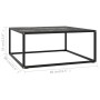 Black coffee table with black marble glass 80x80x35 cm by , Coffee table - Ref: Foro24-322878, Price: 81,74 €, Discount: %