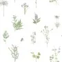 Immergrüne Tapete Kräuter und Blumen weiß von Noordwand, Bemaltes Papier - Ref: Foro24-434278, Preis: 31,96 €, Rabatt: %