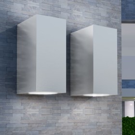 Outdoor wall lamp 2 units square upward/downward by , Outdoor lighting - Ref: Foro24-42409, Price: 32,65 €, Discount: %