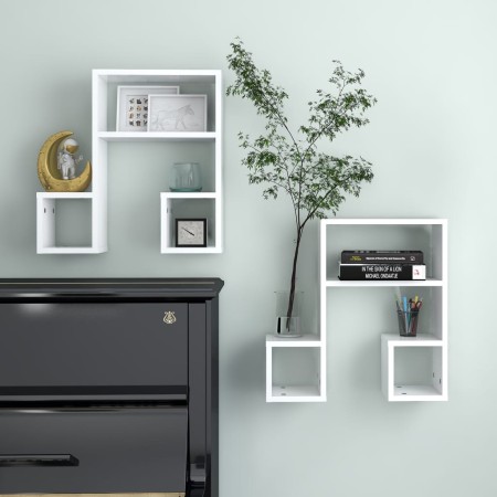 Wandregale 2 Stück Sperrholz weiß 50x15x50 cm von , Regale und Regale - Ref: Foro24-807241, Preis: 32,46 €, Rabatt: %