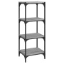 Regal aus Sperrholz und Stahl in Grau Sonoma 40x33x100 cm von , Bücherregale und Regale - Ref: Foro24-819315, Preis: 57,26 €,...