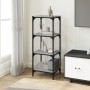 Regal aus Sperrholz und Stahl in Grau Sonoma 40x33x100 cm von , Bücherregale und Regale - Ref: Foro24-819315, Preis: 57,26 €,...