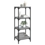 Regal aus Sperrholz und Stahl in Grau Sonoma 40x33x100 cm von , Bücherregale und Regale - Ref: Foro24-819315, Preis: 57,26 €,...