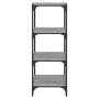 Regal aus Sperrholz und Stahl in Grau Sonoma 40x33x100 cm von , Bücherregale und Regale - Ref: Foro24-819315, Preis: 57,26 €,...