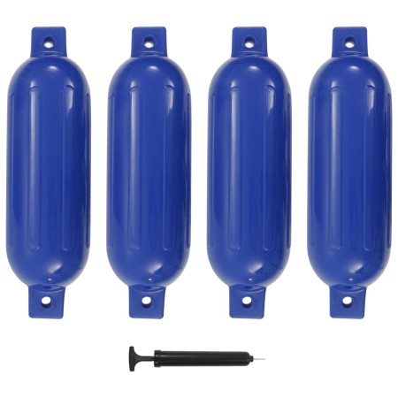 Boot Stoßstange 4 Stück PVC blau 51x14 cm von , Anlegen und Ankern - Ref: Foro24-92377, Preis: 62,46 €, Rabatt: %
