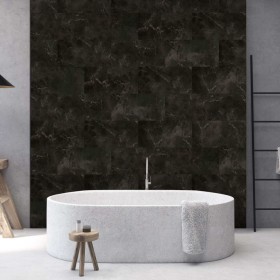 Grosfillex Baldosa de pared Gx Wall+ 11 uds mármol negro 30x60