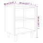 Mesita de noche patas madera maciza roble ahumado 40x30x50 cm de , Mesitas de noche - Ref: Foro24-813098, Precio: 30,27 €, De...