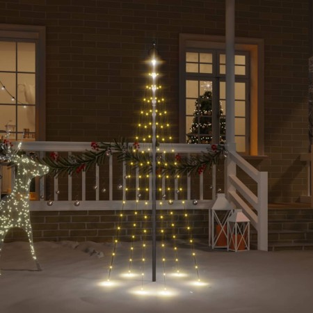 Weihnachtsbaum auf Fahnenmast 108 warmweiße LED 180cm von , Weihnachtsbeleuchtung - Ref: Foro24-343518, Preis: 15,85 €, Rabat...