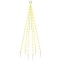 Christmas tree on flagpole 108 warm white LED lights 180cm by , Christmas lights - Ref: Foro24-343518, Price: 15,85 €, Discou...