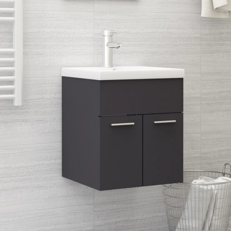 Waschbeckenunterschrank aus grauem Sperrholz, 41x38,5x46 cm. von , Badezimmermöbel - Ref: Foro24-804640, Preis: 34,56 €, Raba...