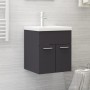 Waschbeckenunterschrank aus grauem Sperrholz, 41x38,5x46 cm. von , Badezimmermöbel - Ref: Foro24-804640, Preis: 34,56 €, Raba...