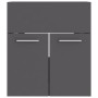 Waschbeckenunterschrank aus grauem Sperrholz, 41x38,5x46 cm. von , Badezimmermöbel - Ref: Foro24-804640, Preis: 34,56 €, Raba...