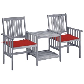 Garden chairs with table and solid acacia wood cushions by vidaXL, Garden sets - Ref: Foro24-3061308, Price: 188,76 €, Discou...