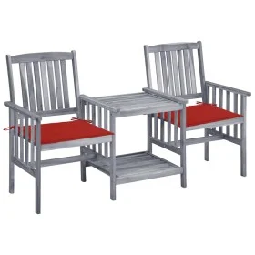 Garden chairs with table and solid acacia wood cushions by vidaXL, Garden sets - Ref: Foro24-3061308, Price: 186,76 €, Discou...