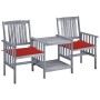 Gartenstühle mit Tisch und Kissen aus massivem Akazienholz von vidaXL, Gartensets - Ref: Foro24-3061308, Preis: 188,76 €, Rab...