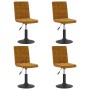 Drehbare Esszimmerstühle, 4 Stück, braunes Samtgewebe. von , Essstühle - Ref: Foro24-3089287, Preis: 221,38 €, Rabatt: %