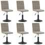 Sillas de comedor giratorias 6 uds de terciopelo gris claro de , Sillas de comedor - Ref: Foro24-3089300, Precio: 330,09 €, D...