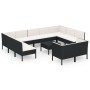 Garden furniture set 12 pieces with black synthetic rattan cushions by , Garden sets - Ref: Foro24-3094620, Price: 1,00 €, Di...