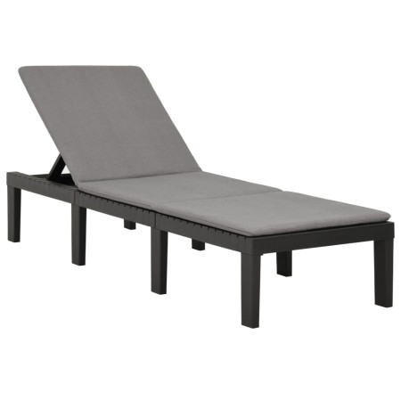 Liege mit anthrazitgrauem Kunststoffkissen von vidaXL, Liegen - Ref: Foro24-315829, Preis: 186,62 €, Rabatt: %