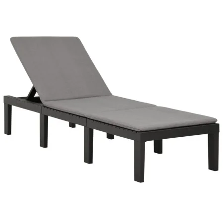 Liege mit anthrazitgrauem Kunststoffkissen von vidaXL, Liegen - Ref: Foro24-315829, Preis: 176,56 €, Rabatt: %