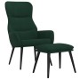 Relax armchair with dark green fabric footrest by , Armchairs - Ref: Foro24-3097434, Price: 120,31 €, Discount: %