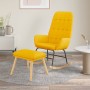 Rocking chair with yellow mustard fabric footstool by , Rocking chairs - Ref: Foro24-3097711, Price: 157,17 €, Discount: %
