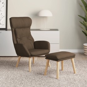 Relax armchair with brown fabric footstool by , Armchairs - Ref: Foro24-3097753, Price: 145,39 €, Discount: %