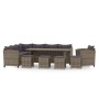 7-teiliges Gartensofa-Set mit grauen Polstern aus synthetischem Rattan. von , Gartensets - Ref: Foro24-3098170, Preis: 979,37...