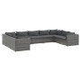 Garden furniture set 9 pieces and gray synthetic rattan cushions by , Garden sets - Ref: Foro24-3101973, Price: 1,00 €, Disco...