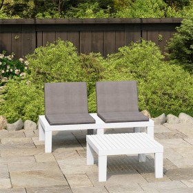 2-piece garden furniture set with white plastic cushions by vidaXL, Garden sets - Ref: Foro24-315852, Price: 154,06 €, Discou...