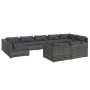 Garden furniture set 9 pieces and gray synthetic rattan cushions by , Garden sets - Ref: Foro24-3102061, Price: 1,00 €, Disco...