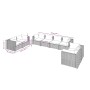 Gartenmöbel-Set, 8-teilig, mit schwarzen Polstern aus synthetischem Rattan von , Gartensets - Ref: Foro24-3102281, Preis: 991...