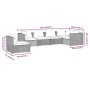 Gartenmöbel-Set, 6-teilig, mit grauen Polstern aus synthetischem Rattan. von , Gartensets - Ref: Foro24-3102325, Preis: 728,3...
