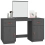 Frisiertisch mit massivem Pinienholzspiegel in Grau. von , Schlafzimmerkommoden - Ref: Foro24-3107836, Preis: 246,82 €, Rabat...