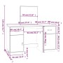 Frisiertisch mit massivem Pinienholzspiegel in Grau. von , Schlafzimmerkommoden - Ref: Foro24-3107836, Preis: 246,82 €, Rabat...