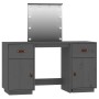 Juego de tocador con LED madera maciza de pino gris de , Tocadores para dormitorios - Ref: Foro24-3107841, Precio: 262,35 €, ...