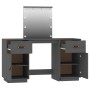 Juego de tocador con LED madera maciza de pino gris de , Tocadores para dormitorios - Ref: Foro24-3107841, Precio: 262,35 €, ...