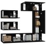 TV-Möbel-Set, 6-teilig, Schwarz, aus Sperrholz. von , TV-Möbel - Ref: Foro24-3114551, Preis: 260,28 €, Rabatt: %