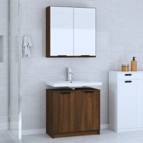 Badezimmermöbel-Set, 2-teilig, aus brauner Eichen-Ingenieurholz. von , Badezimmermöbel - Ref: Foro24-3115867, Preis: 120,47 €...