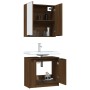 Set de muebles de baño 2 pzas madera de ingeniería marrón roble de , Muebles de baño - Ref: Foro24-3115867, Precio: 122,49 €,...