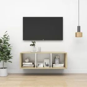 TV-Wandschrank aus weißem Eichensperrholz, 37 x 37 x 107 cm von vidaXL, TV-Möbel - Ref: Foro24-805485, Preis: 52,61 €, Rabatt: %